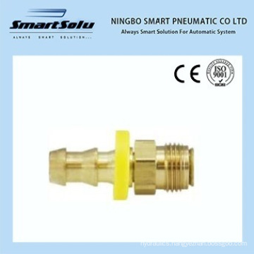 Reusable Braided Hose Brass Inverted Flare Male Swivel Push-on Barb Pipe Fittings